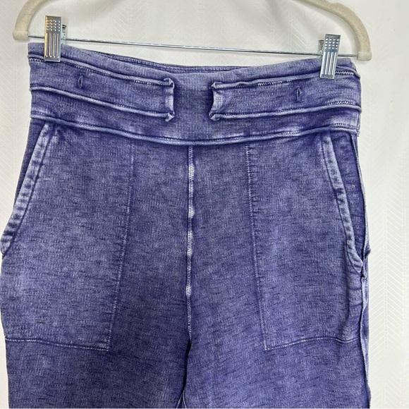 Free People Movement blue pull on sweatpants bootcut size medium - Picture 4 of 8